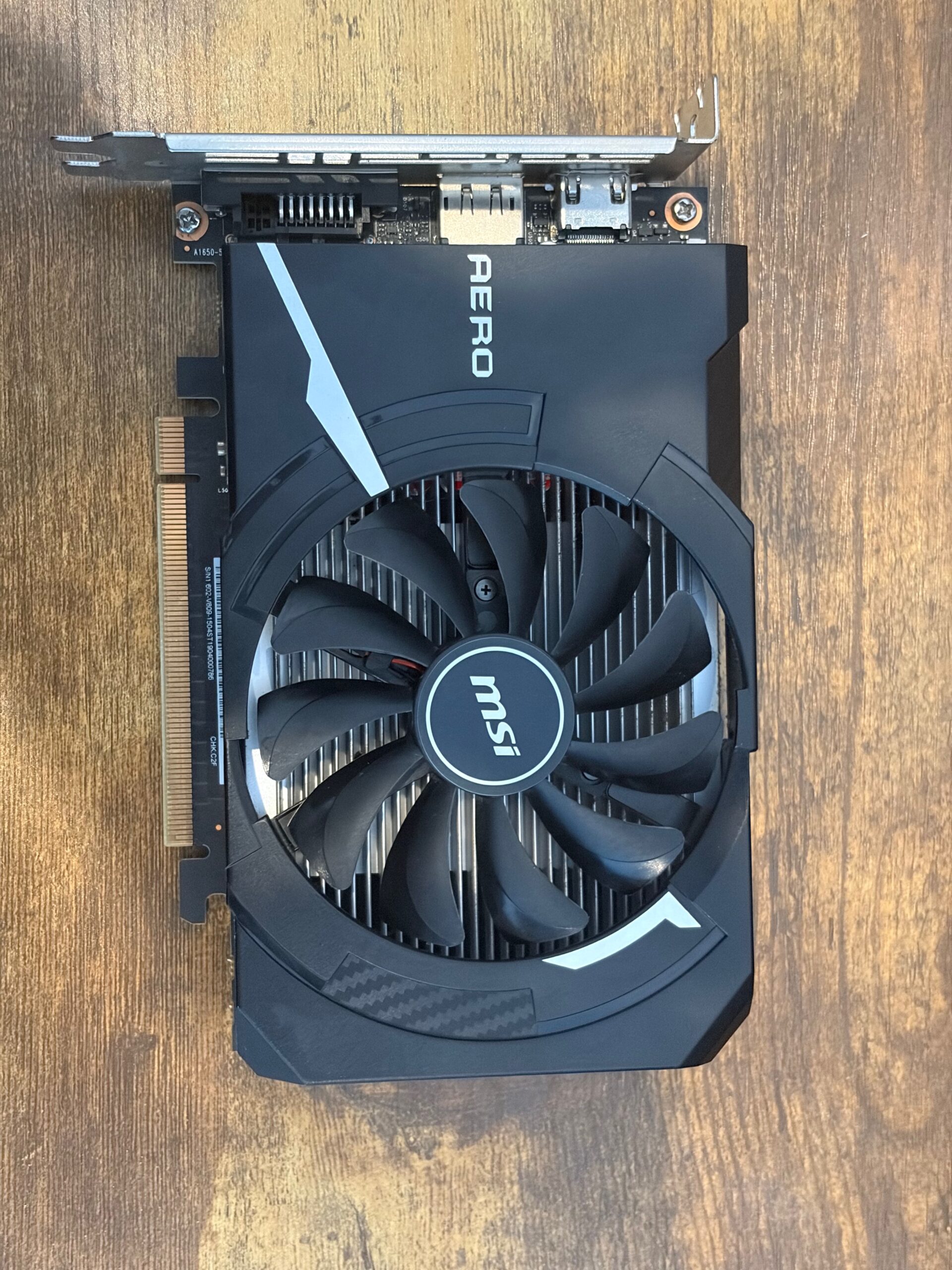 MSI GTX 1650 Ports / Back