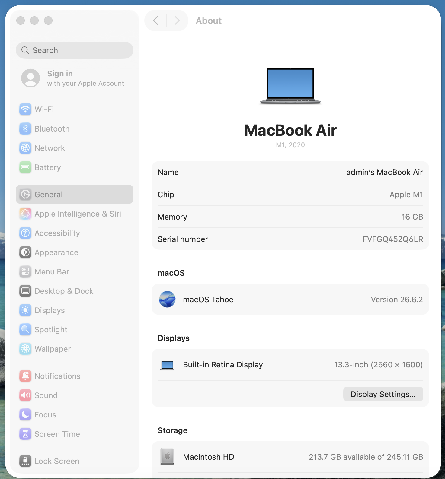System Information Specs