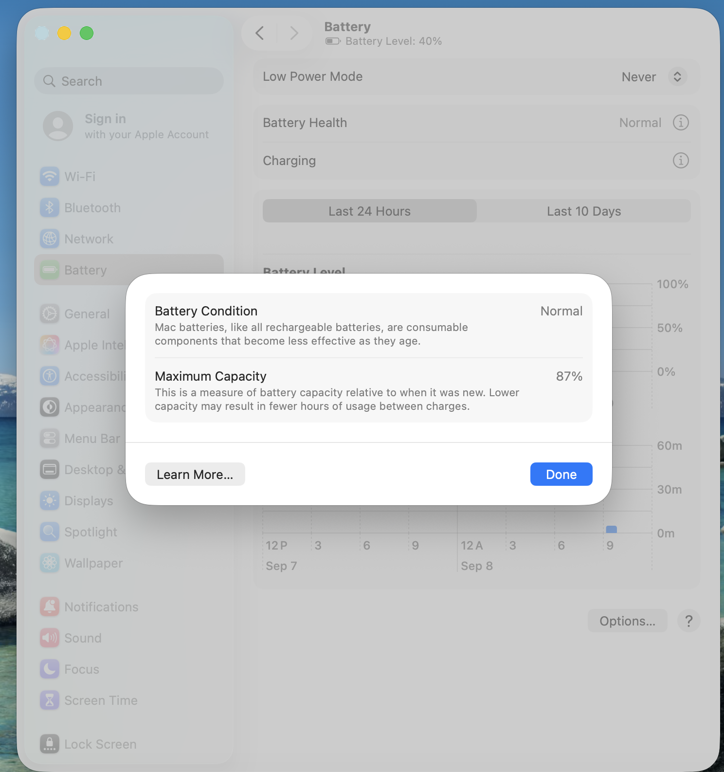Battery Health Details